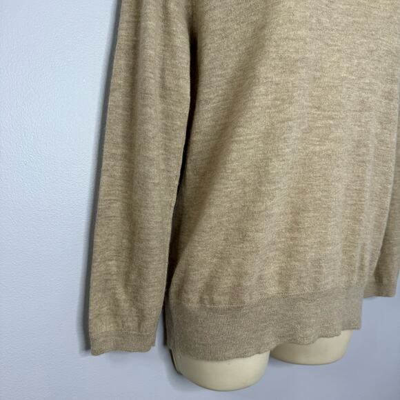Madeleine Thompson Cashmere Crew Neck Sweater Tan Soft Luxury Small - Picture 3 of 8